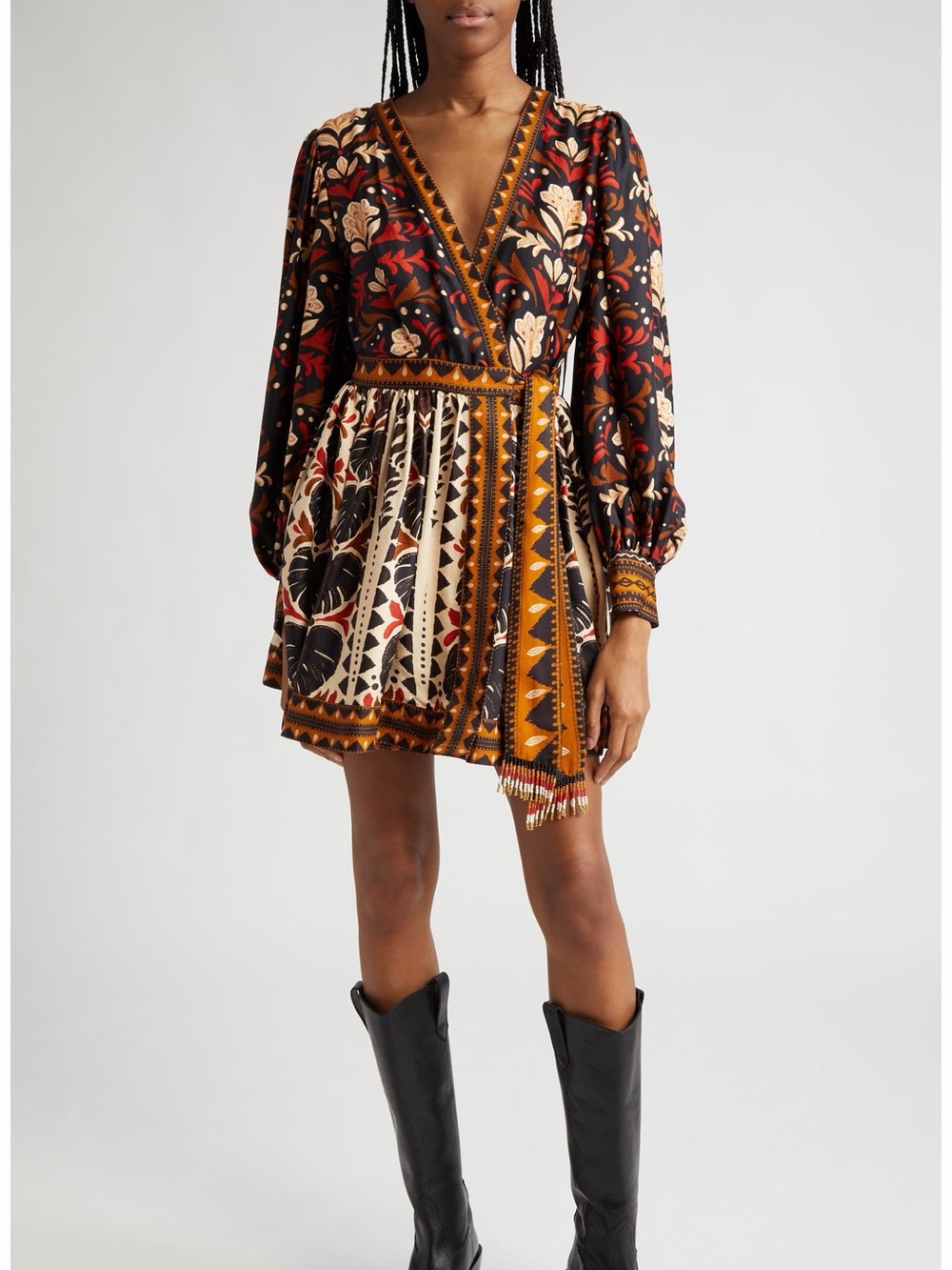 NWT FARM RIO Tapestry Garden Wrap Dress
